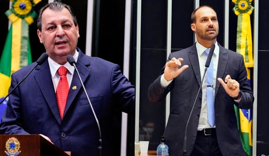 No momento, você está visualizando Condenado por danos morais, Eduardo Bolsonaro desobedece a justiça e dá ‘calote’ em Omar Aziz