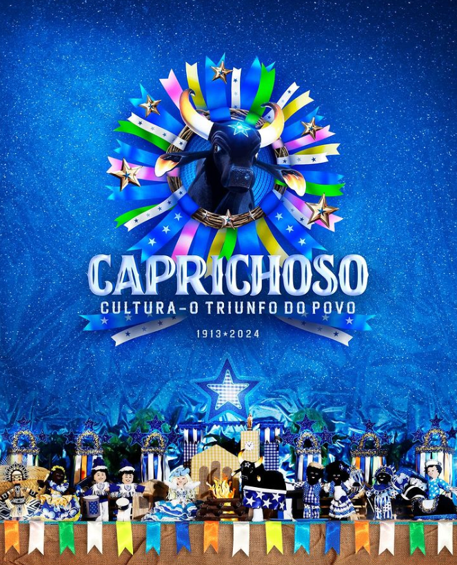 Leia mais sobre o artigo Boi Caprichoso apresenta o tema ‘Cultura, o triunfo do povo’ em busca do tricampeonato em 2024